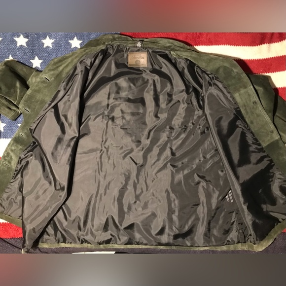 NWOT Vintage Womens Unisex ST JOHNS BAY GREEN OLIVE SUEDE Jacket 3XL Leather Rl - Picture 6 of 13